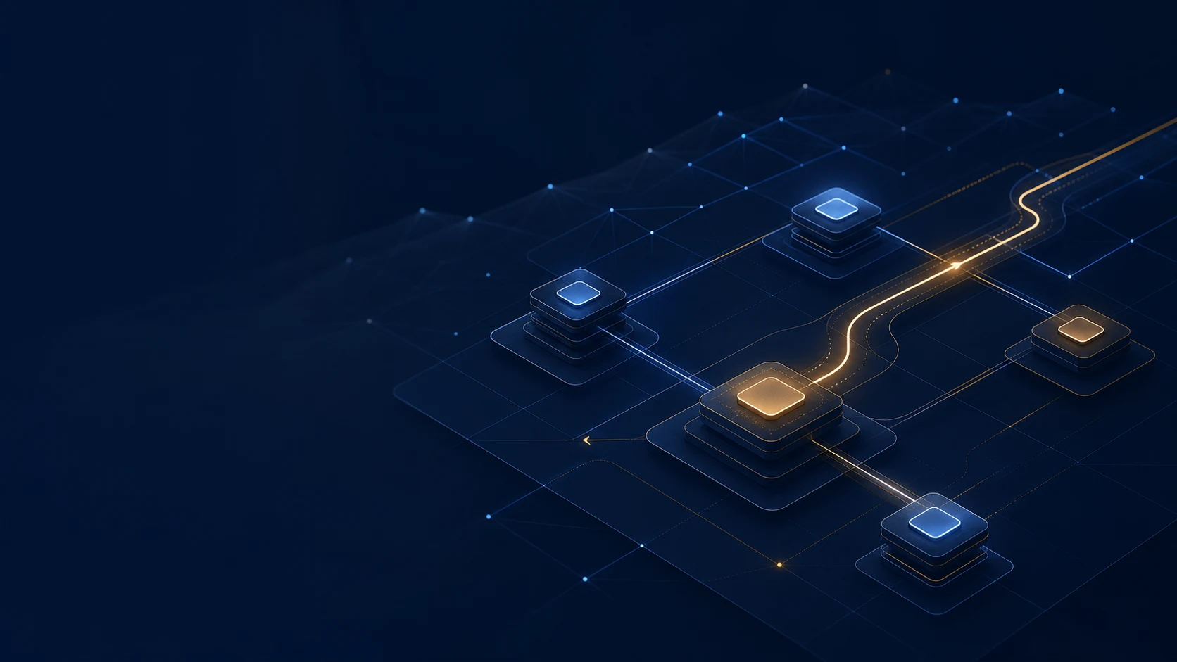 Abstract illustration representing blockchain technology and decentralized networks
